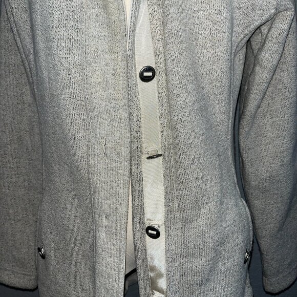 KUHL SAVINA OATMEAL SWEATER KNIT FLEECE BUTTON UP COAT JACKET - EUC -  WOMEN'S M - Picture 3 of 15
